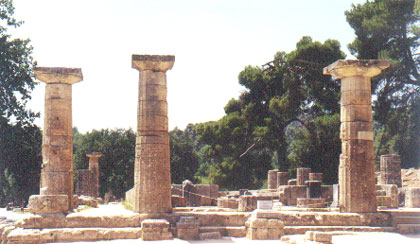 The temple of Hera, late 7th century BC